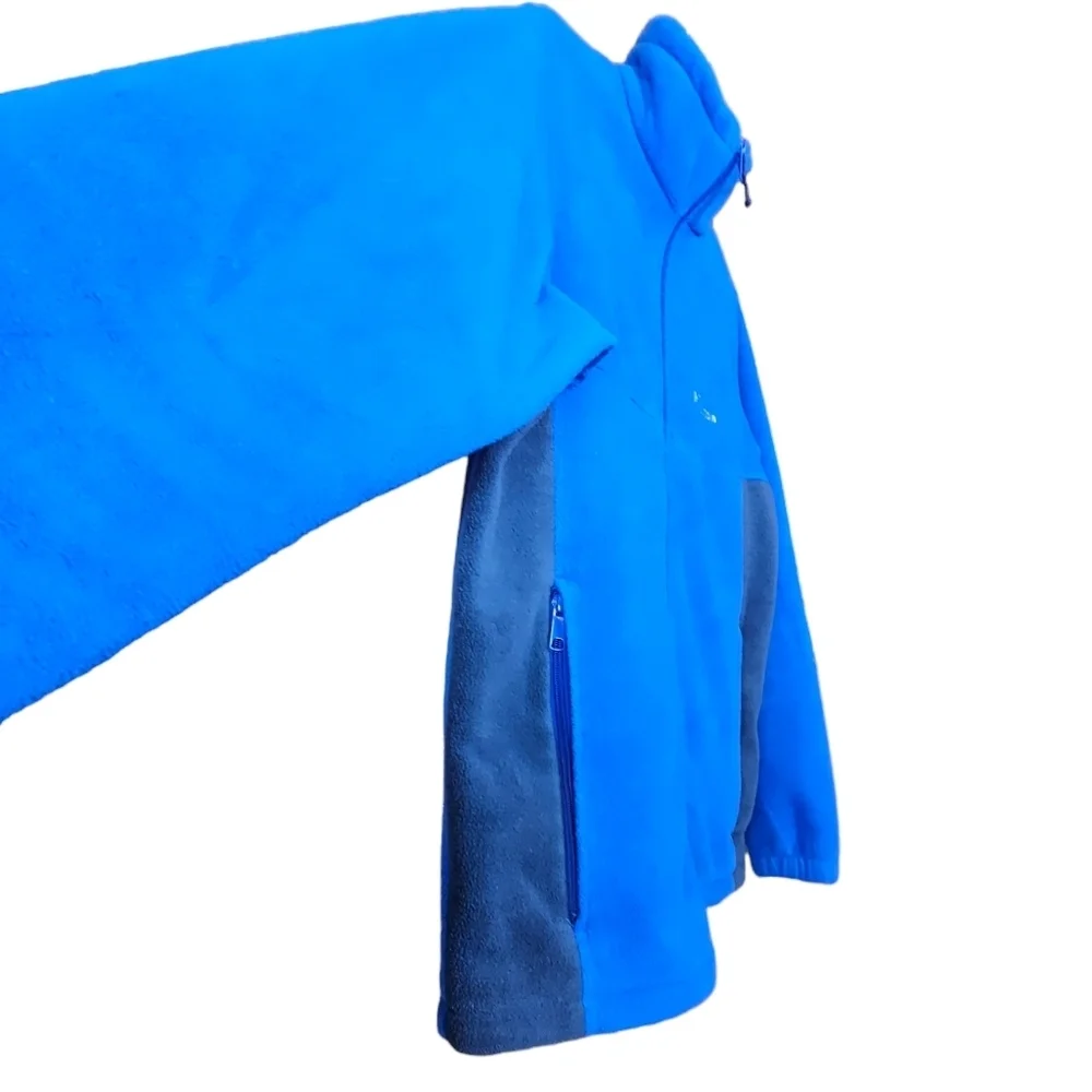 COLUMBIA Men's Full Zip Long Sleeve Fleece Blue & Black Jacket Size S - Picture 11 of 12